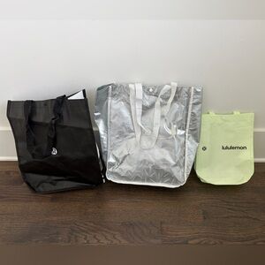 Lululemon Reusable Shopping Bags Lot of 3